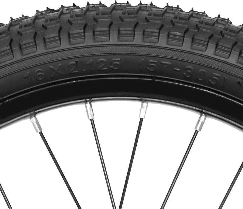 Exceedhub 12/14/16/18/20 Inch Kids Bike Front Wheels Replacement with Solid Air Rubber Tire and Inner Tube, Bicycle Bike Wheels Don't Fit with Huffy Bike(13 Inch Wrench Included) - Image 5